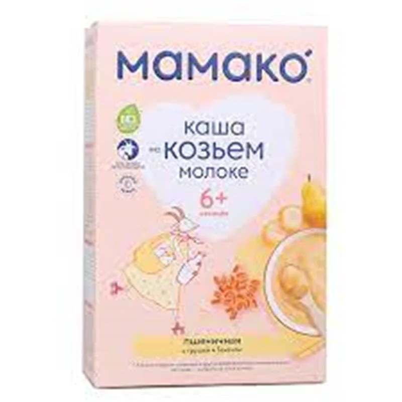 سرلاک گندم سیاه با گلابی و موز همراه با شیر بز ماماکو mamako